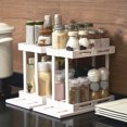 thumbnail image 1 of HONMEET Pull Out Spice Rack Organize 1Set Storage Rack Kitchen Organizers and Storage White ABS and Carbon Steel, 1 of 8