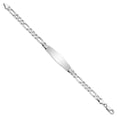 thumbnail image 2 of Auriga Fine Jewelry 14K White Gold Figaro Link Soft Id Bracelet 8 inch for Women, 2 of 6