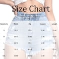 thumbnail image 2 of Summer High Waist Light Wash Jean Shorts Women Vintage Y2K Booty Lifting Shorts High Street Distressed Raw Edge Hot Pants, 2 of 5