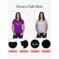 thumbnail image 4 of JH Design Women's Religious T Shirts Faith Over Fear & Forgiven Designs 8 Colors, 4 of 6