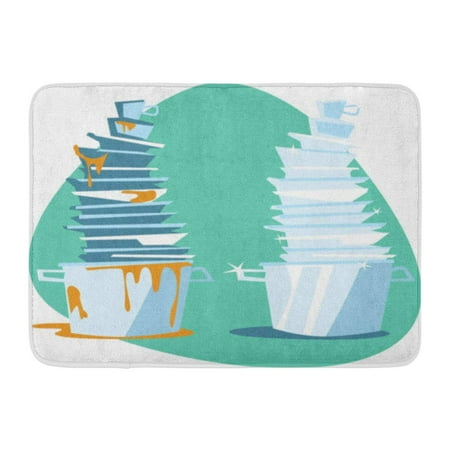 Godpok Blue Cartoon Clean And Dirty Stainless Pot With Dish Plate