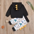 thumbnail image 3 of Vedolay Boys 2023 Sets Boys Pullover Top and Long Set Fall Outfit Kids 2 Piece Clothes Set,Black 6-12Months, 3 of 5