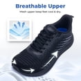 thumbnail image 6 of AOV Mens Wide Toe Box Walking Shoes Orthotic Running Sneakers Arch Support Tennis Athletic Shoes for Plantar Fasciitis Bunions BlackGrey Size 10, 6 of 6
