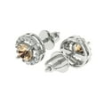 thumbnail image 2 of Clara Pucci 1.24Ct Synthetic Yellow Moissanite Round Cut VVS1 Screw Back Stud 18k Solid hypoallergenic Gold Designer Earrings For April, 2 of 7