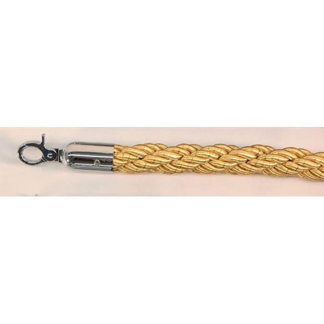 VIP Crowd Control 1674 60 in. Braided Rope with Mirror Closable Hook - Yellow-Gold