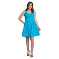 thumbnail image 3 of Sleeveless Pleated Skater Dress with Pockets, 3 of 9