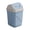 Blue, variant on GSKKLQ Big Square Trash Can with Lid - Office Bathroom Waste Bin, Plastic Garbage Can Odor Control, Small Space Desk Side Bin, 5 Gallon