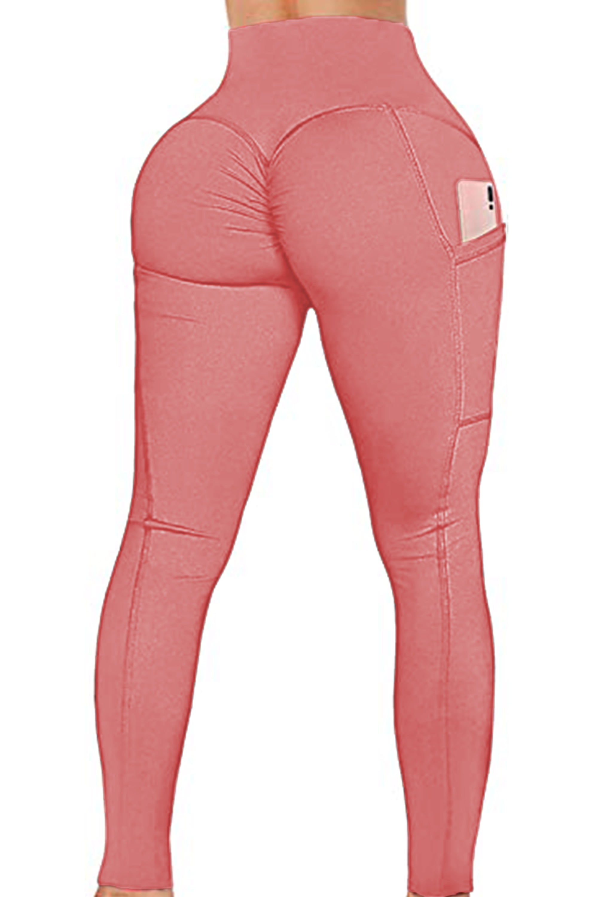 Fittoo Fittoo Scrunch Butt Leggings Side Pockets Yoga Pant Booty Running High Waist Workout