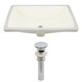 thumbnail image 1 of 20.75-in. W Rectangle Bathroom Undermount Sink Set In Biscuit - Chrome Hardware - Overflow Drain Incl. AI-24796, 1 of 7