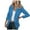 Blue, variant on Htigea 2025 Fall Savingss Casual Business Blazers Jackets for Women Dressy Long Sleeve Cardigan Coat with Pockets Solid Color Slim Lapel Outwear Fall Winter Work Office Blazer Jacket