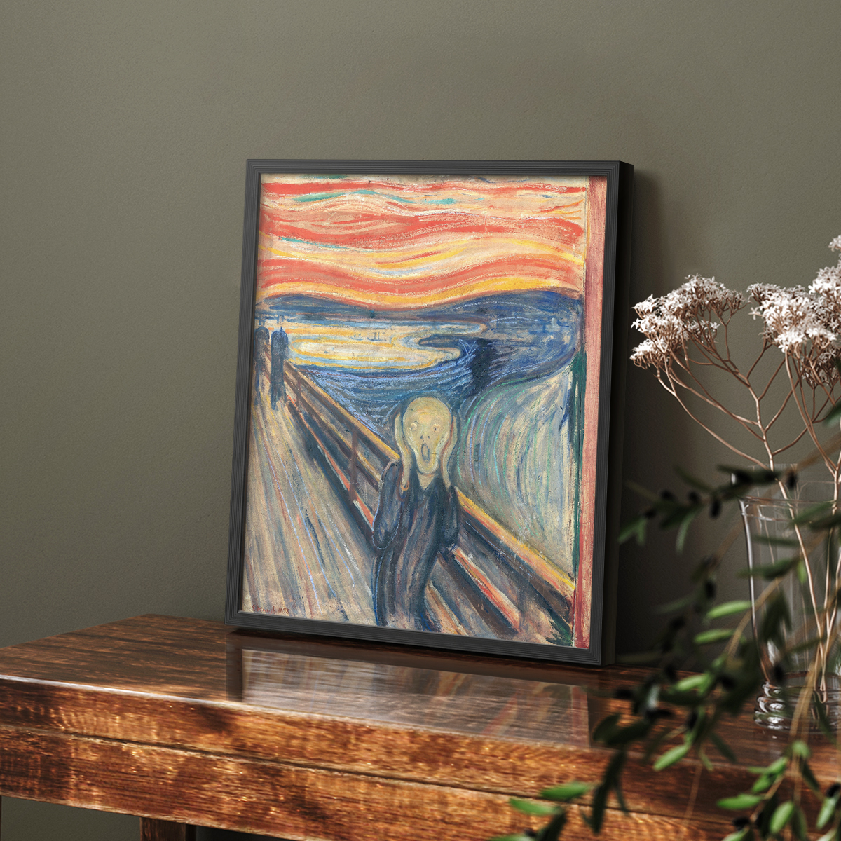 Vintage Abstract Print XV - 10in. x 8in. Vintage Framed Print in Black Wood Frame