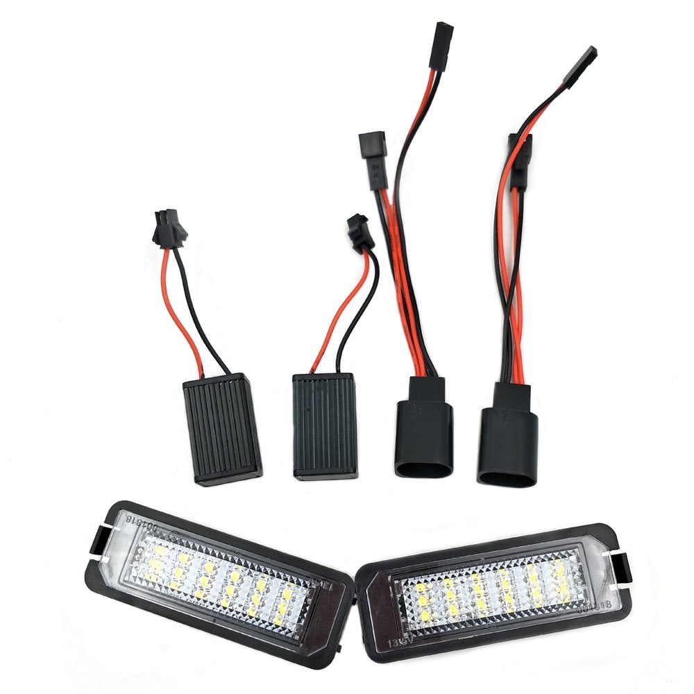 Nikauto 2Pcs 12V 6500K Car License Plate Light for VW Volkswagen EOS Golf LUPO New Beetle Passat Polo Sedan Phaeton Scirocco