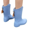 thumbnail image 6 of EHQJNJ Rain Boots Women Short Summer Fashion Rain Shoes Outside Waterproof Shoes Kitchen Rubber Shoes Soft Bottom Comfortable Middle Tube Rain Boots Womens Rainboots Boots, 6 of 8