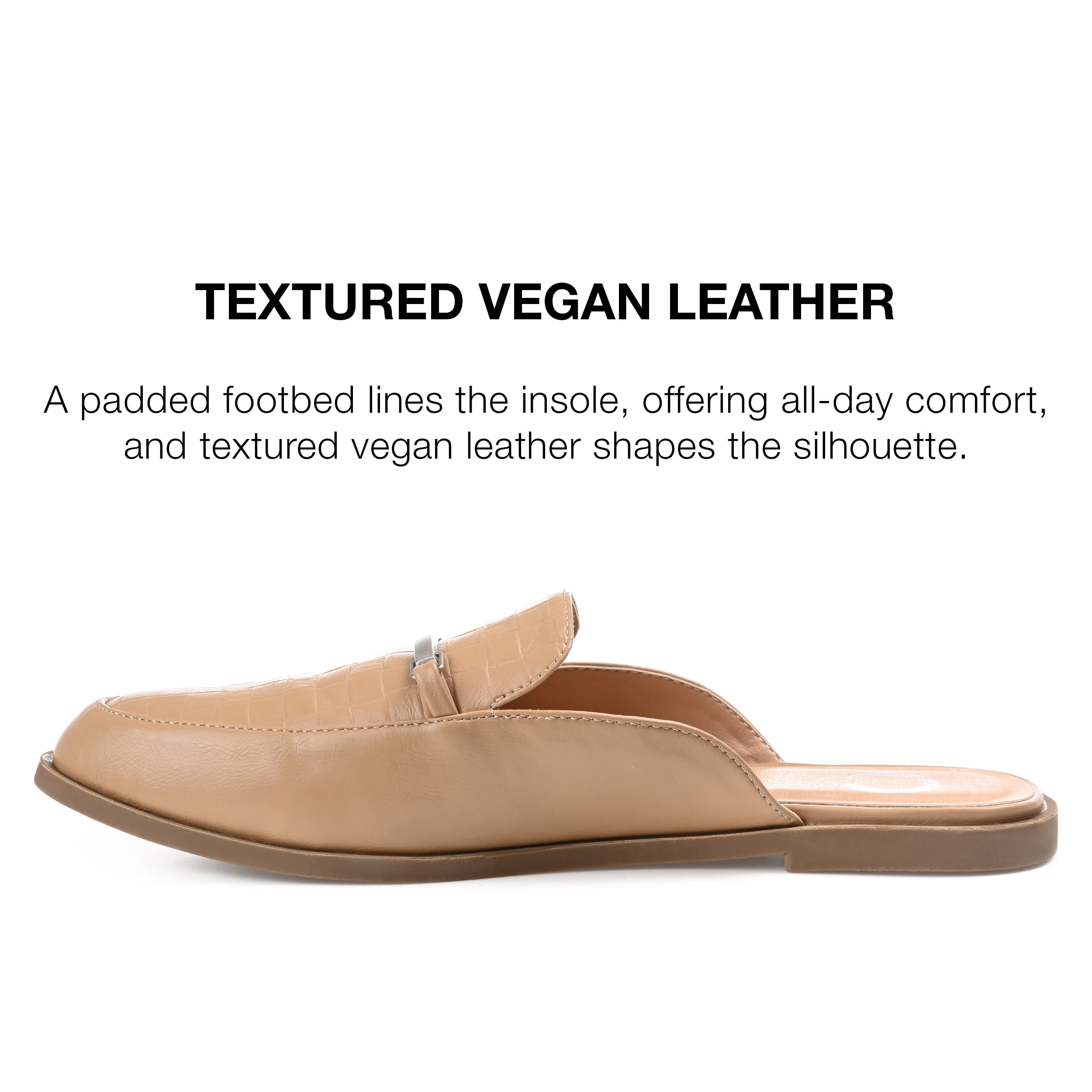 Journee Collection Womens Rubee Slip On Round Toe Mules Flats