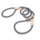 thumbnail image 3 of Conjunto de correa y collar de nailon resistente para perros, ajustable para paseos al aire libre, color negro, 3 of 8