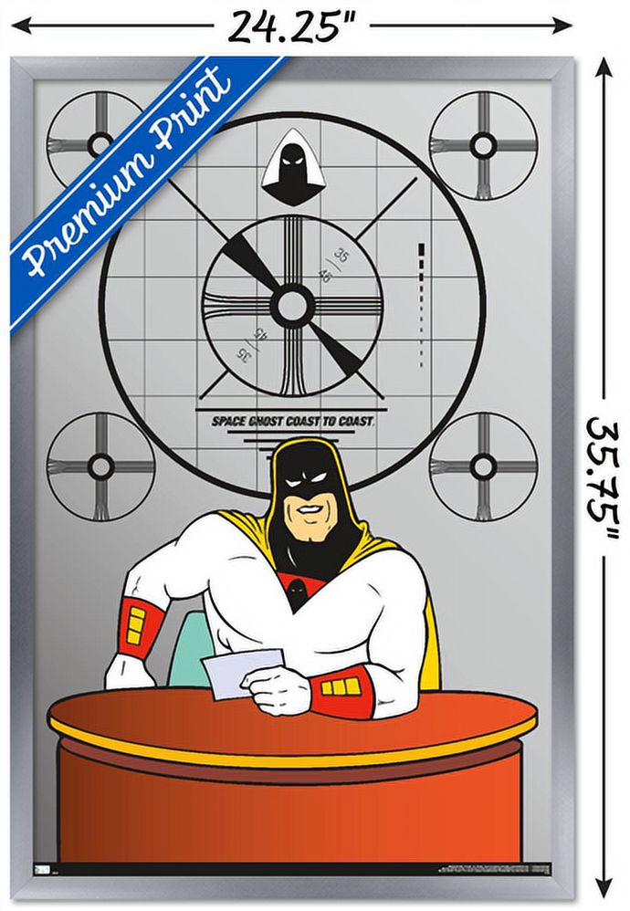 Space Ghost Coast to Coast - Desk Wall Poster, 22.375" x 34", Framed