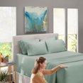 thumbnail image 5 of Premium Bed Linen Set with Extra Deep Pocket, Bed Sheets King Size for Bedroom, Home, Apartment, Hotel, Dorm, Office, Indoor, Sage Green, Microfiber, 6 Piece, 5 of 5