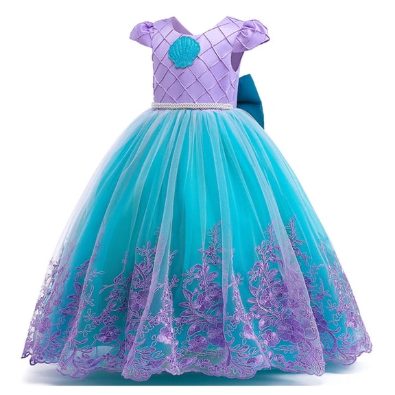AoDai Girl mermaid costume, girl princess outfit, dress display, lace opening, shoulder design, evening dress, elegant gown