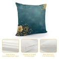 thumbnail image 4 of JRXY Short Plush Pillowcase 1 Piece Gold and Blue Abstract Art White, 4 of 5