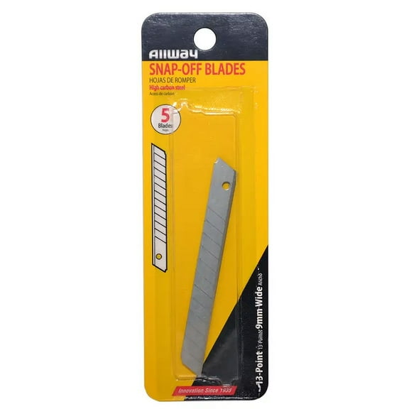 9mm Allway Tools SNB Allway Tools Carbon Steel Snap Off Blades, 5-Pack