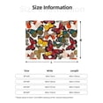 thumbnail image 5 of Uemuo Retro Floral Butterfly Printed Throw Blanket for Couch, Fluffy Fuzzy Blankets for Bed, Sofa, Cozy Flannel Faux Fur Blanket-80"x60", 5 of 6