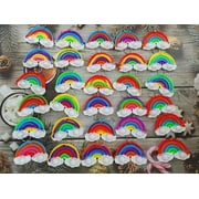 Rainbow Mini Pop Fidget - 30 Pack Party Favors for Autism Sensory, Birthday Gifts for School Class