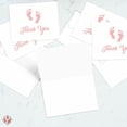 thumbnail image 3 of Baby Girl Pink Footprint Thank You Cards With Envelopes - Blank on The Inside - Baby Shower Gifts, 3 of 5