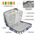 thumbnail image 4 of Haosy Accordion File Organizer Zipper Binder 500 Sheet 6-Tab Expanding File Folder Multi-Pocket 1.2 Inch 3 Ring Blue Irises Colored Glass, 4 of 7