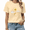 3-Beige, variant on UNISHE Women's Green Celestial Star Graphic Short Sleeve T-Shirt Cotton Crewneck Top