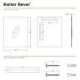 thumbnail image 5 of Better Bevel Frameless Rectangle Mirror, 24" x 30" Bathroom Wall Mirror w/Pencil Polished Edge, 5 of 9