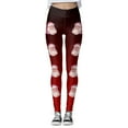 thumbnail image 4 of WILLBEST Leggings de Yoga de Cintura Alta para Mujer, Suaves, Elásticos, con Estampado Navideño, con Bloques de Color, Cómodos para Fitness Y Correr (2796) Grande, 4 of 4