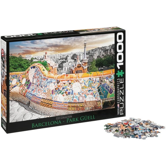 Barcelona Park Güell 1000 Piece Puzzle Jigsaw Puzzle - 26.5x19