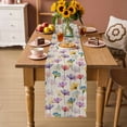 thumbnail image 2 of Spring Flowers Table Runner - 120 Inch Long Watercolor Floral Vintage Beige Cotton and Linen Blended Dress Scarves Farmhouse Table Runner for Kitchen Dining, Coffee Table, 13" x 120", 2 of 8