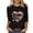 #0118-Black, variant on Womens Tops 3/4 Sleeve Crewneck Game Day Football Heart Print Game Days Tailgates Outdoor Parties Tees Blouses Pullovers Gift