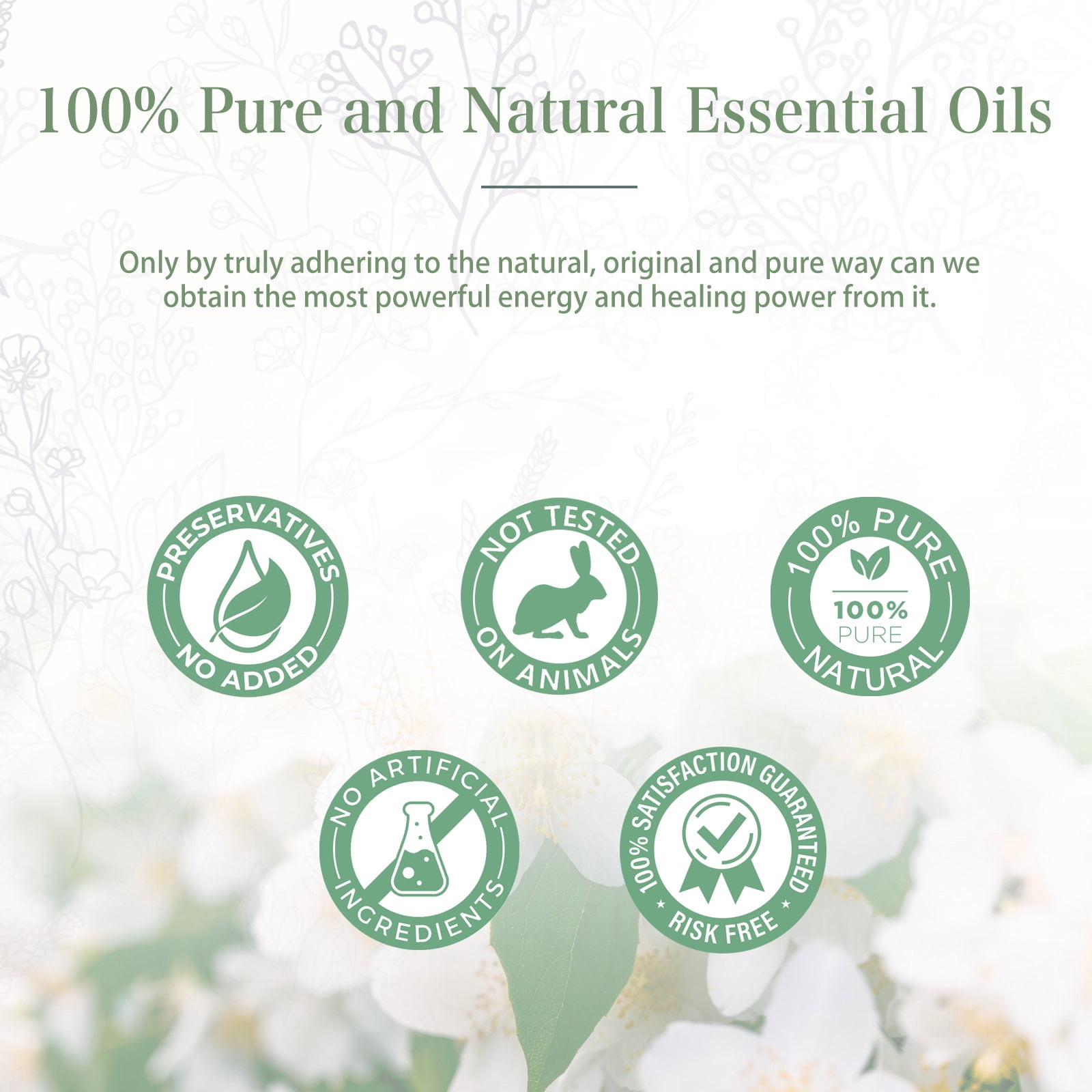 PHATOIL Rose Oil and Jasmine Essential Oils Set 100% Pure and Natural for Diffuser, Candle Making,Face, Skin Care, Aromatherapy, Hair Care, Scalp and Body Massage, 3.38 Oz
