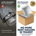 thumbnail image 5 of Pack of 50 10 x 12 inch Silver Metallic Bubble Mailers, Self-Seal Thermal Insulated Padded Envelope, 5 of 8
