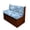 Blue Tie-Dye, variant on XYZCANDO Datura Floral Camper Cushion Covers Stretch RV Booth Seat Covers, Scratch-Resistant, Suitable for Chair Travel Trailer, Fit for RV Bench Seats Sofa Cushion