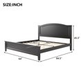 thumbnail image 5 of Euroco Wood Queen Size Platform Bed, Black, 5 of 10