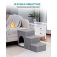 thumbnail image 6 of PAWZ Road Dog Step Stair 3 Steps Storage Ladder 16" Pet stairs for Small and Medium Dogs, Gray, 6 of 10