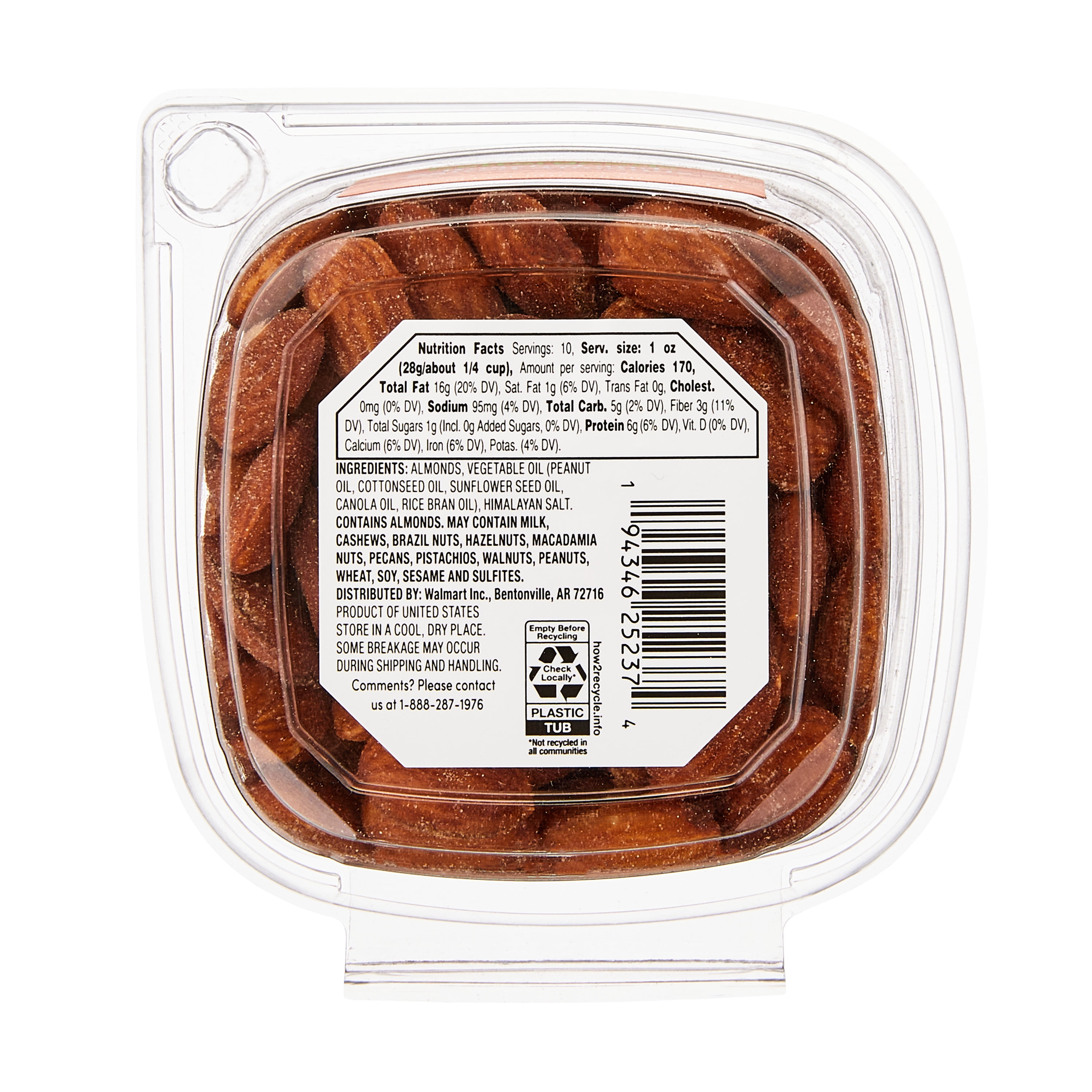 bettergoods Roasted and Salted Almonds with Himalayan Pink Salt, 10 oz