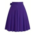 thumbnail image 2 of POIUYTR Womens Casual A-Line Skirts Summer Pleated High Waist Flowy Midi Skirt Business Vintage Bowkot Skirts, 2 of 5