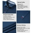 thumbnail image 2 of SPEEDRUN Men's Moisture-Wicking Quick-Dry Golf Polo Shirt Casual Business Short Sleeve Dark Blue M, 2 of 6