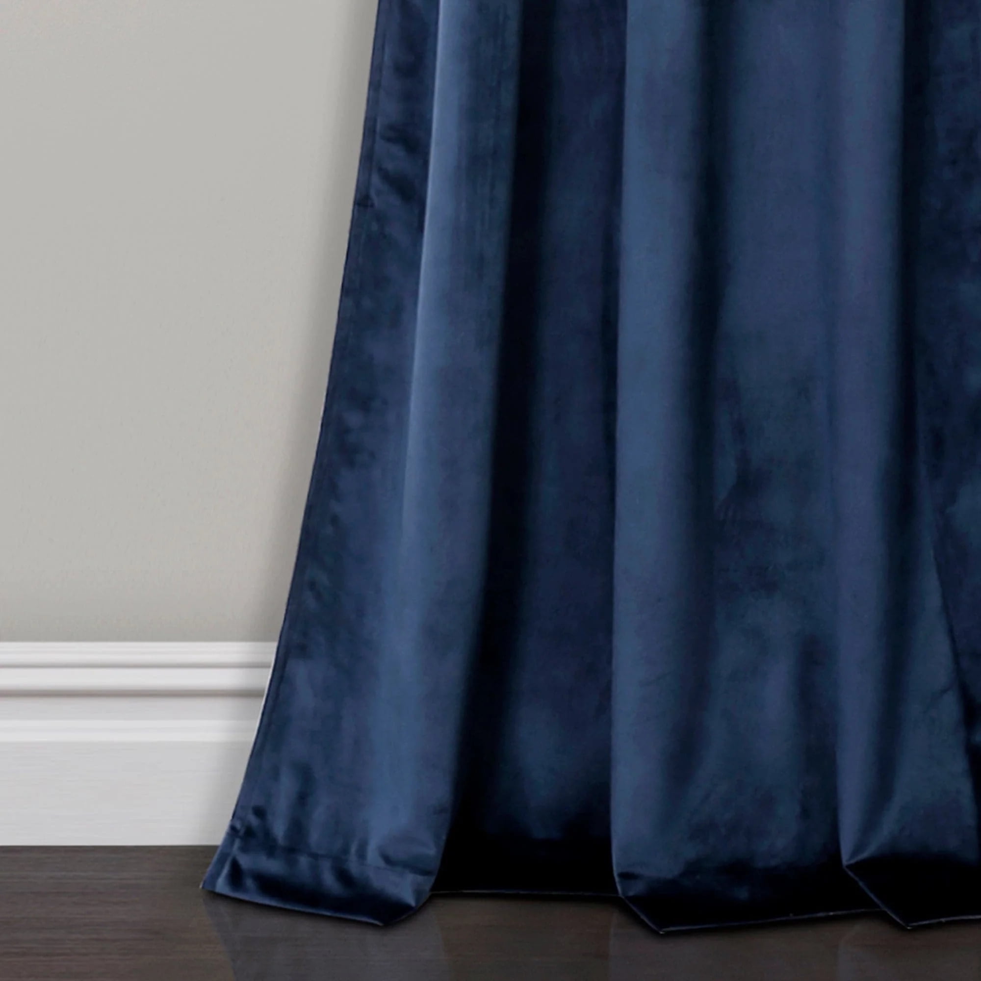 Lush Decor Prima Velvet Soft Solid Color Room Darkening Metal Grommets Window Curtain Panel For Living Room and Bedroom, Plum, 84"L x 38"W, Set of 2