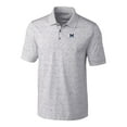 thumbnail image 2 of Men's Cutter & Buck Steel Michigan Wolverines Advantage Space Dye Tri-Blend Polo, 2 of 3