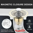 thumbnail image 6 of Universal Bathroom Sink Stopper, Basin Pop-Up Drain Filter, Bathroom Converter Sink Drain Strainer Plug with Basket Hair Catcher - Silver+Gold, 6 of 7