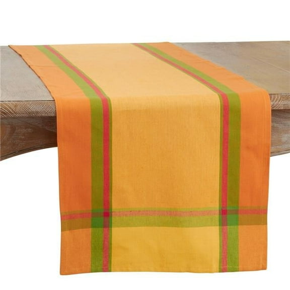 Saro Lifestyle Banded Border Table Runner