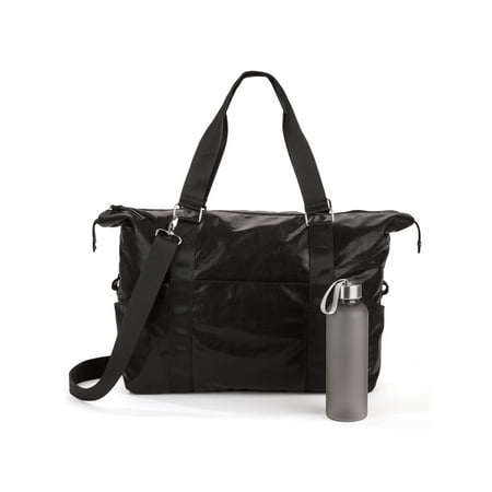No Boundaries Black Gym Bag with Waterbottle