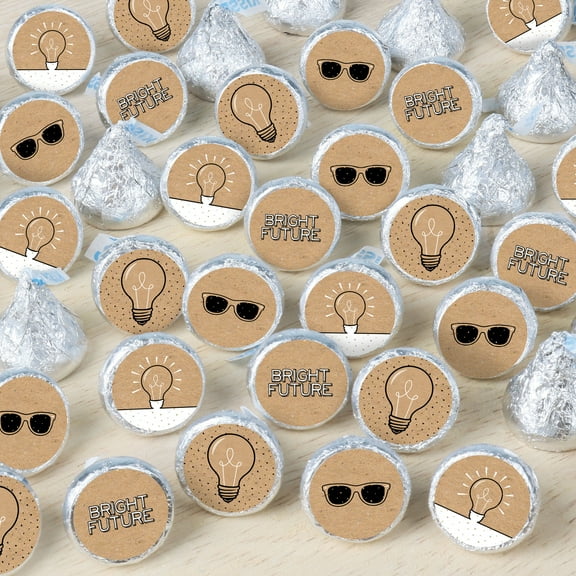 Big Dot of Happiness Bright Future - Graduation Party Small Round Candy Stickers - Party Favor Labels - 324 Count