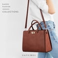 thumbnail image 6 of Dasein Women Handbags Fashion Satchel Purses Top Handle Tote Work Bags Shoulder Bags with Matching Clutch, 6 of 9