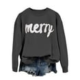 thumbnail image 5 of Merry Christmas Sweatshirts for Women 2025 Long Sleeve Crewneck Casual Cute Xmas Graphic Sweatshirt Pullover Tops, 5 of 6